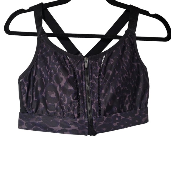 Fabletics Sports Bra Front Zip Crossback Removable Pads Active Size SMALL - Picture 3 of 4